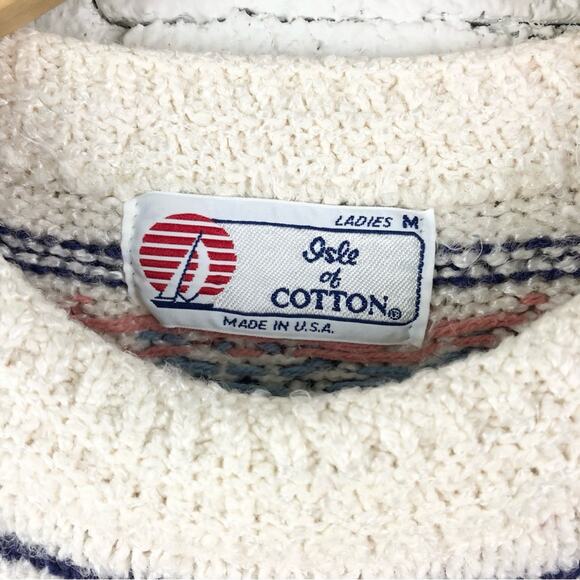 Vintage Isles of Cotton Fair Isle Sweater - Picture 2 of 3